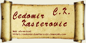 Čedomir Kašterović vizit kartica